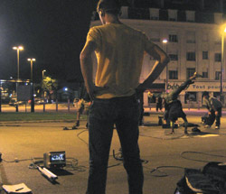 Gwnal Cohenner sur le tournage de Ligne de Fuite